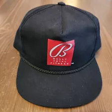 Rare Vintage Bally Total Fitness Snapback Hat Black Hat Cap Yupoong Brand