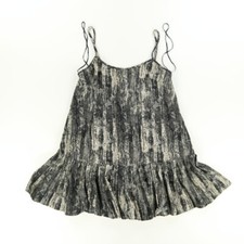 Urban Outfitters Pleated Cami Stretch Black Motif Women's S