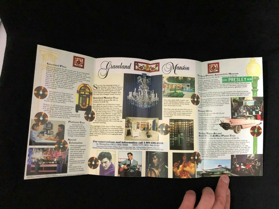 Vintage Elvis Presley Graceland Mansion Museum Tour Brochure Memphis ...