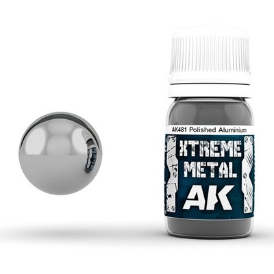 XTREME METAL Polished Aluminium Paint - High Sheen Metallic für Modellbauer 85ml