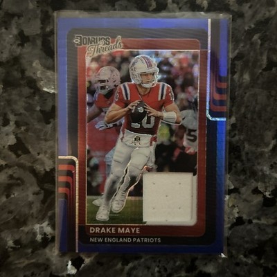 2025 Donruss Optic Drake Maye Blue Hyper Threads Relic Patriots #DTBH-DME b