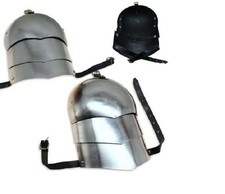 Medieval Pauldron Set Pair Plate Armor Carbon Steel Real Adult Size