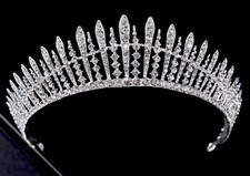 Beautiful Cosplay Gold Queen , Princess Rhinestone Tiara, Crown  654