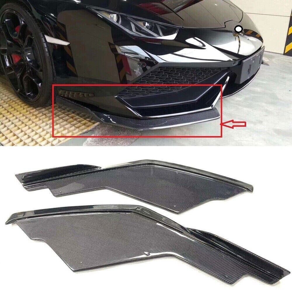 For Lamborghini Huracan LP610 / LP610-4 Carbon Fiber Front Bumper Lip Splitters