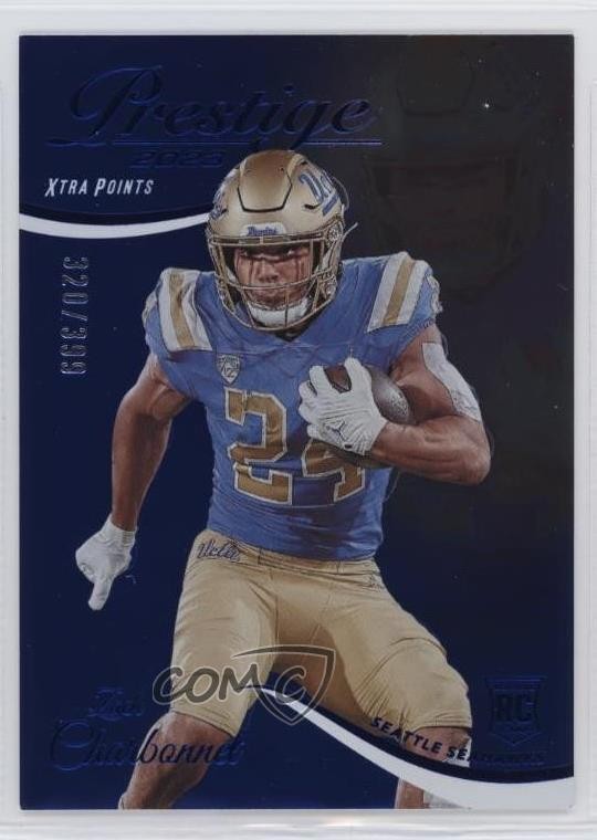 2023 Prestige Rookies Xtra Points Blue /399 Zach Charbonnet #389 Rookie RC 13ru