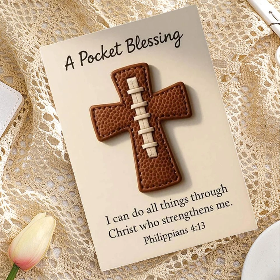 A Pocket Blessing Béisbol Fútbol Softbol Edición Cruzada Hecho a Mano Bolsillo" Foto 2 de 4