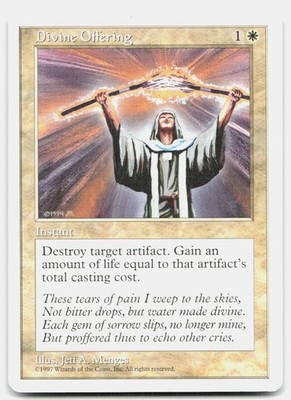Divine Offering Common Fifth Edition Magic: The Gathering Lightly Played