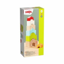 HABA Stapelturm Haus auf Haus Stapelspielzeug Bausteine Spielzeug ab 18 Monate
