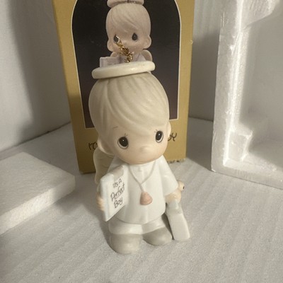 Precious Moments Angel Ornament 1986 ''It's A Perfect Boy'' Doctor 102415