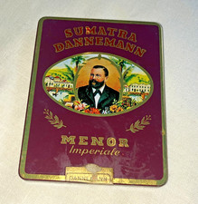 NICE EMPTY VINTAGE SUMATRA DANNEMANN MENOR IMPERIALE CIGAR TIN Made in Germany