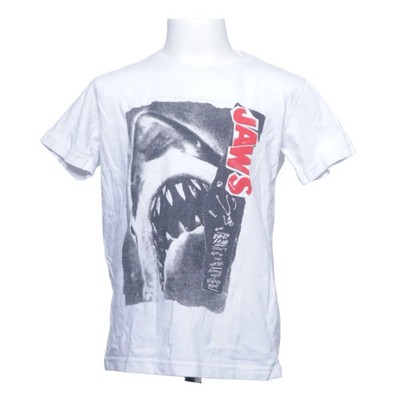 Jaws, T-shirt, Größe: 134/140, Weiß/Schwarz/Rot, Baumwolle, Print #wBa