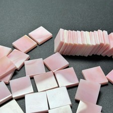 2 Pièces Ébauches En Coquille Mère De Perle 14x14x3mm Découpe Bijoux DIY Rose