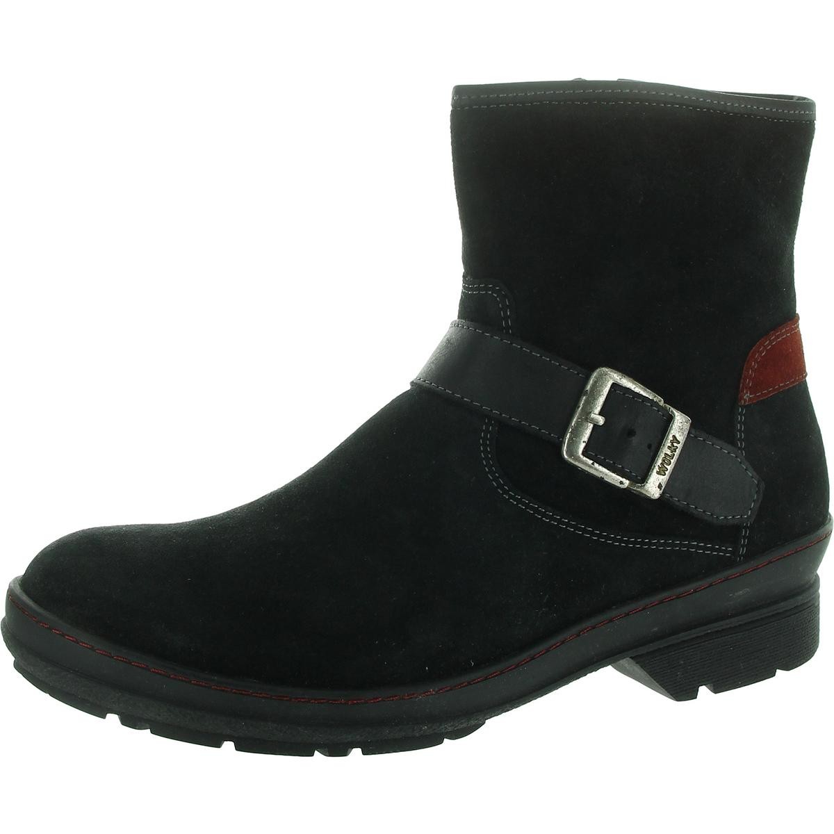 Женские черные замшевые ботильоны Wolky на молнии, средний размер 40(B,M), BHFO 5583