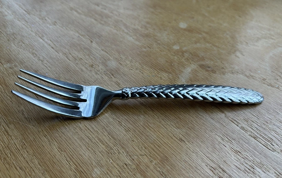Ralph Lauren RLL EQUESTRIAN BRAID Salad Fork Stainless Steel Flatware 1991 - Image 3 of 4