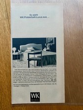WK Möbel Polsterbett Luxus 70s retro Stuttgart 1971 Vintage Ad Werbung Reklame
