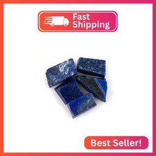 CRYSTALINES 5pcs Natural Raw Lapis Lazuli Gemstones, Rough Stones, DIY Jewelry