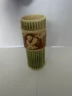 Roseville Donatello Bud Vase c.1915–1925 Cherub Relief Art Pottery 8.25”