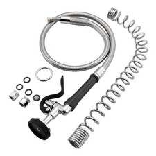 HWM Commercial Sink Sprayer Valve with 44  Flexible Stainless 44 Inches Hose