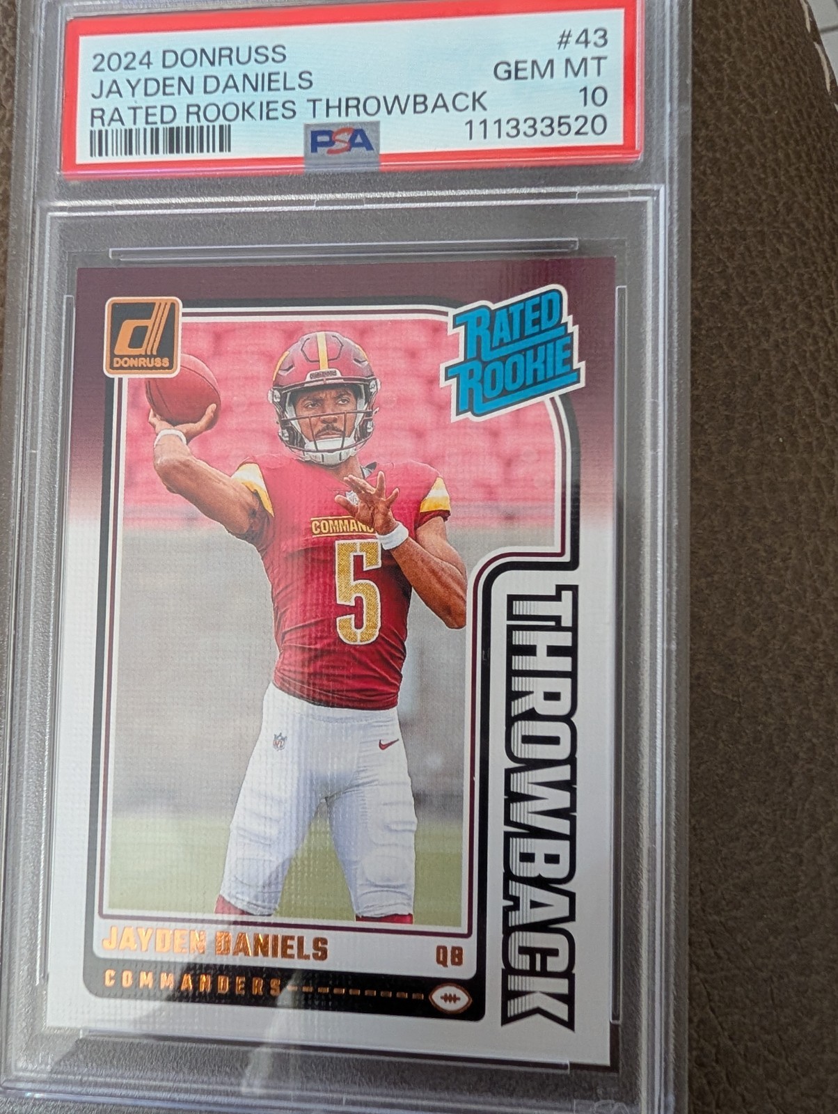 Jayden Daniels Panini Donruss Rated Rookies Throwback #43 Base