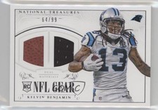 2014 National Treasures Rookie NFL Gear Materials Dual 64/99 Kelvin Benjamin 5x8