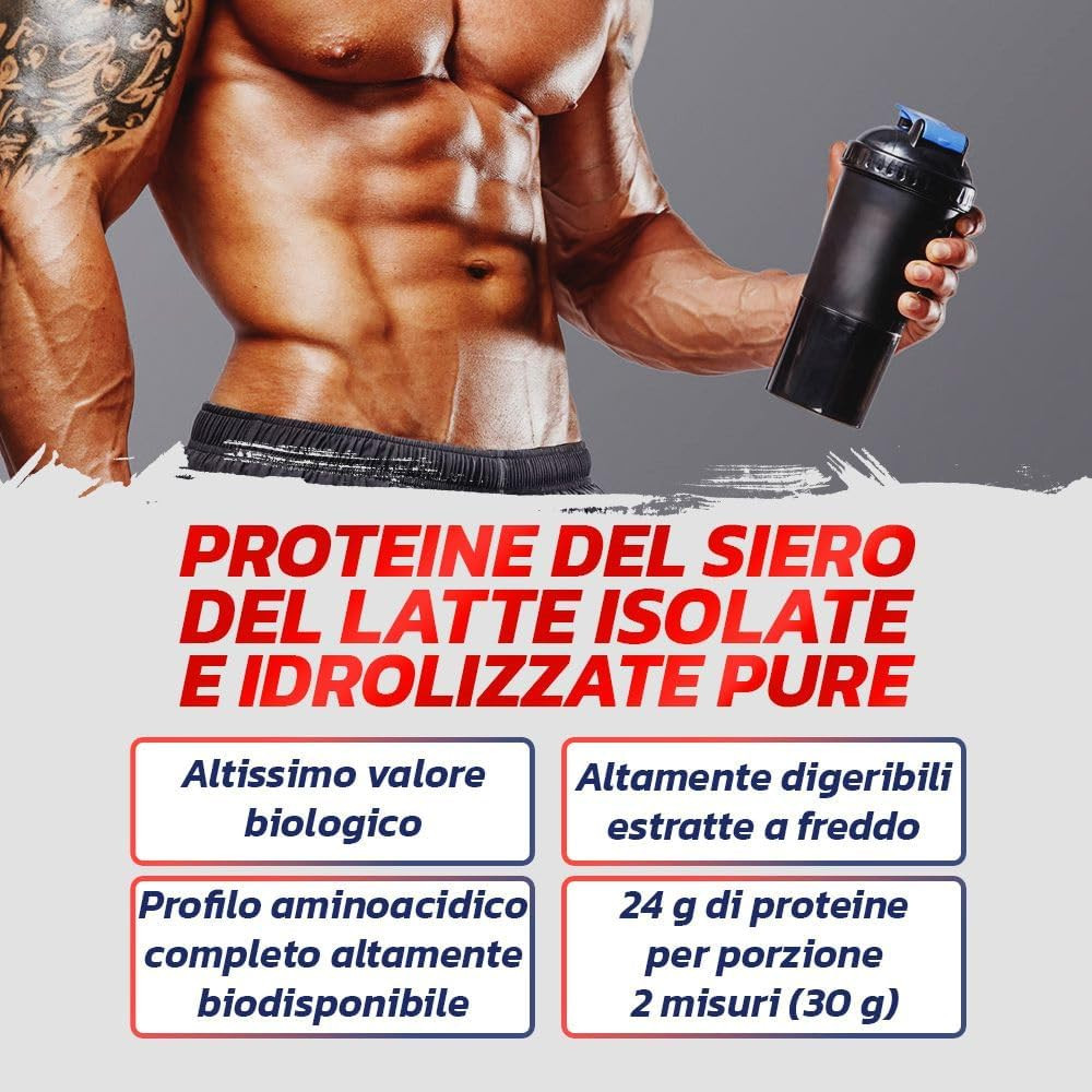 Proteine WHEY ISO Isolate e Idrolizzate Pure - Whey Protein + Aminoacidi - 2