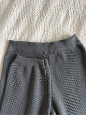 Women's Textured Knit Gray Joggers