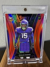 2024 Panini Draft Selection Memorabilia Dallas Turner #DSM-DTR Red Prizm MEM, RC
