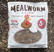 Mealworm Dried Protein-Rick Snack For Poultry 5lb Bag 100 Natural No Additives
