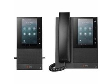 HP Poly CCX 505 IP Phone and PoE enabled, Corded/Cordless Desktop phone, Black 