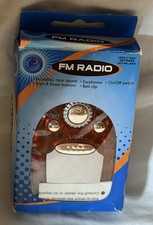 E-Circuit Portable Mini FM Radio Clear Orange Retro Pocket Scan Tech NIB NOS