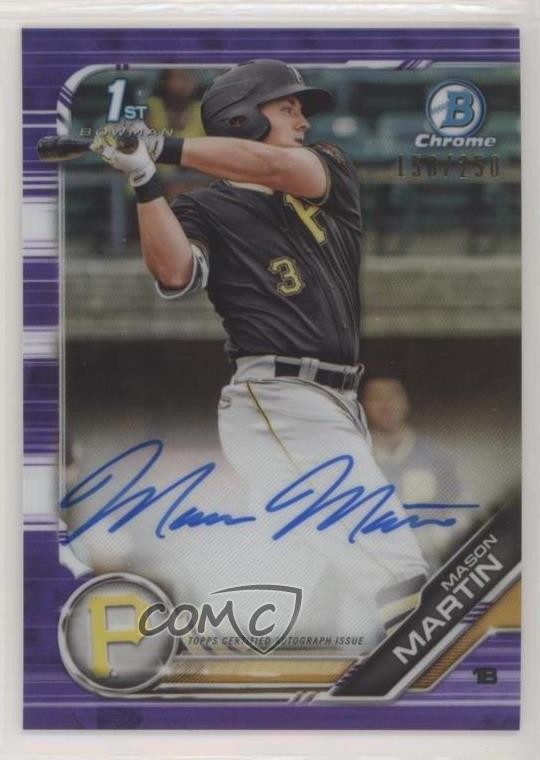 2019 Bowman Chrome Prospect Purple Refractor /250 Mason Martin #CPA-MMA Auto 2r7