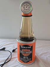 VINTAGE HARLEY DAVIDSON OIL CAN TEMPERATURE G...