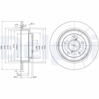 2X Delphi Bremsscheibe BG2826 Passend FüR Subaru