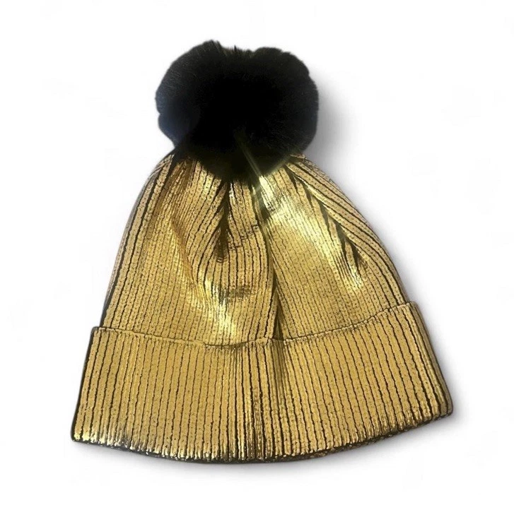Gorro dorado metálico Foto 2 de 2