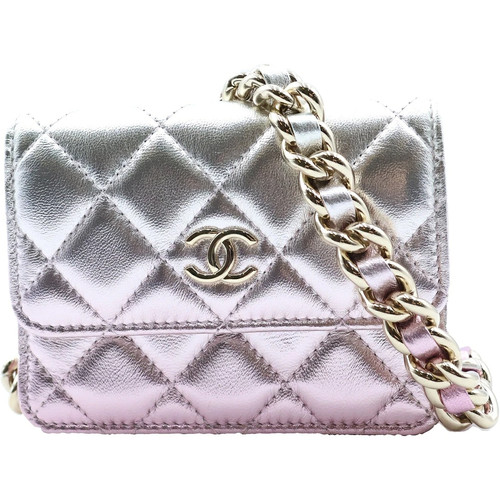 Chanel Punk Flap Belt Waist Bag Body Shoulder Metallic Lambskin 31st r0_1006
