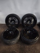 SET OF 4 GENUINE AUDI A6 C6 19" 5X112  LE MANS ALLOY WHEELS IN BLACK