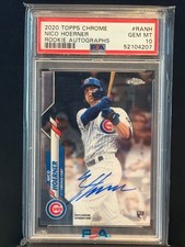 2020 Nico Hoerner Topps Chrome Auto PSA 10