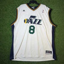 Adidas XXL Utah Jazz Deron Williams #8 White Jersey NBA Basketball Swingman