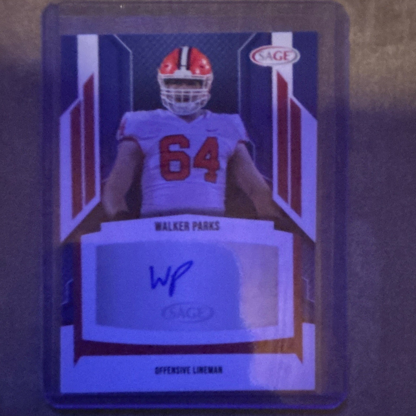 SAGE 2024 HIT Low Series Walker Parks Clemson Tigers Autographs #A-WP