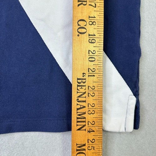 Polo Ralph Lauren Big Pony Red Logo Shirt Youth XL Navy White Diagonal Stripe - Picture 3 of 7