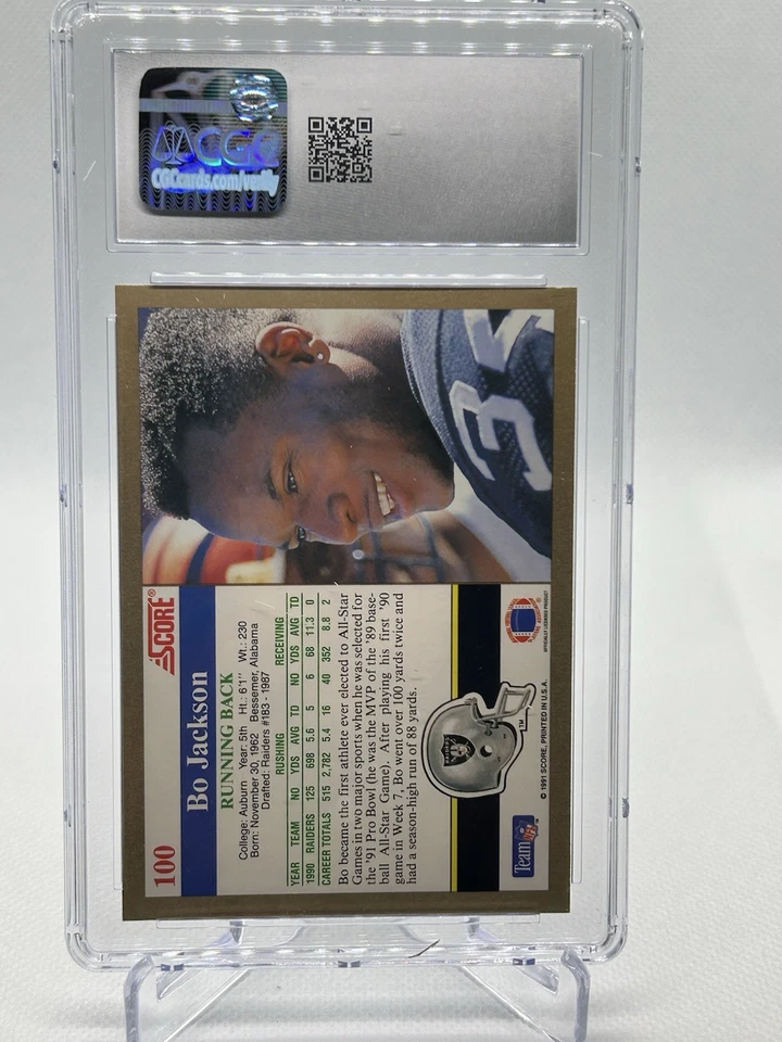 1991 Score - Bo Jackson #100 - Image 2 of 2