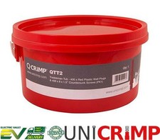 Unicrimp Trade Tub Of 400 Red Wall Plugs & 400 8 x1.5" Countersunk Screws 