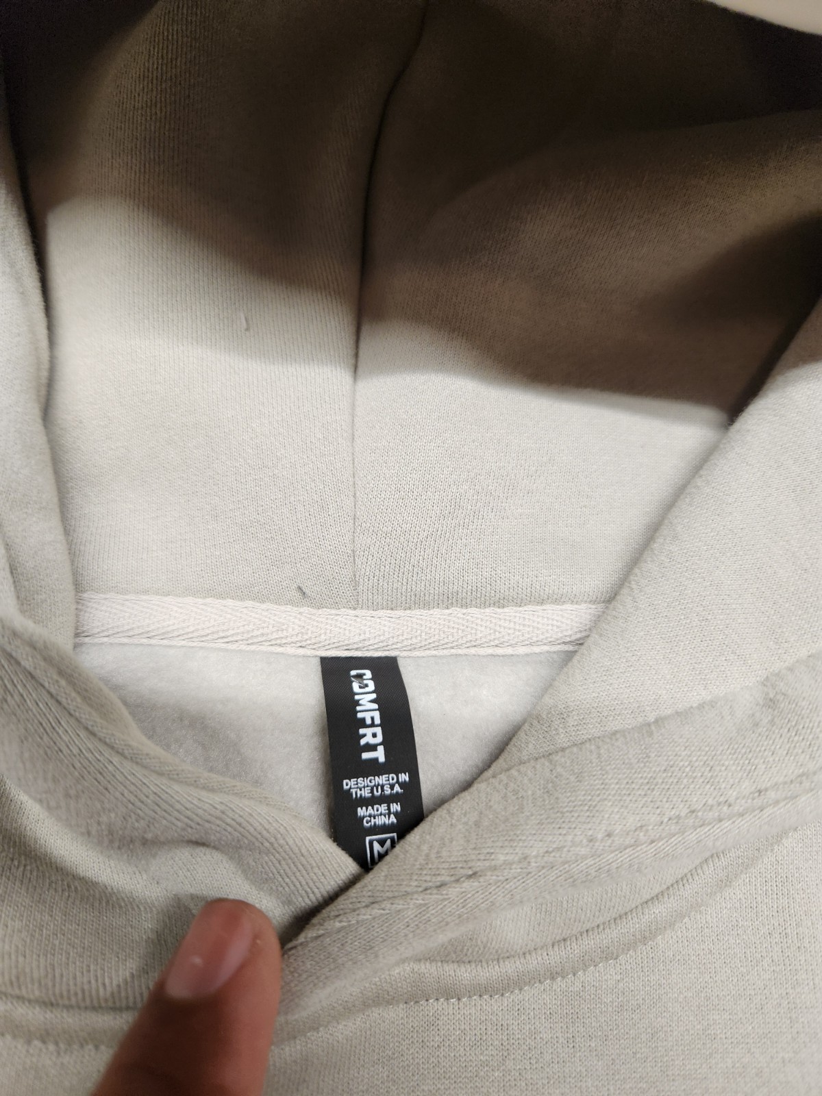 COMFRT Hoodie Men’s M Beige Pullover Utility Sleeve Pocket Casual Streetwear