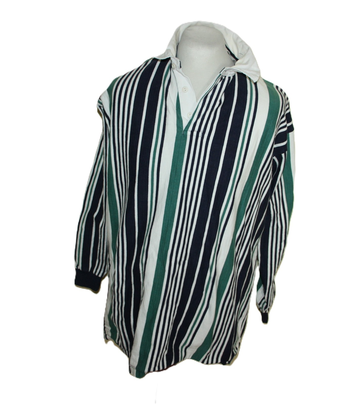 Polo de algodón a rayas Adhurst Rugby USA Shirt XL para hombre