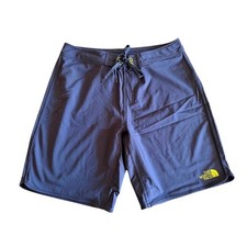 The North Face Mens Board Shorts Charcoal Gray Neon Yellow Size 34 Swim Trunks