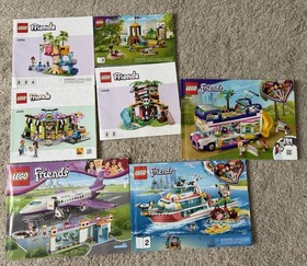 21 Lego Friends Instruction Manuals Booklets - 41109, 41381, 41395, 42618 More