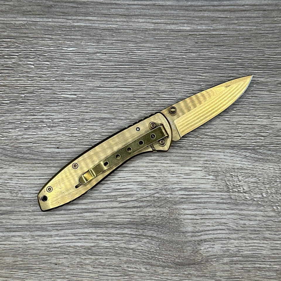 Smith & Wesson Executive Gold Blade Everyday Special Tactical Pocket Knife EDC - Image 2 of 4