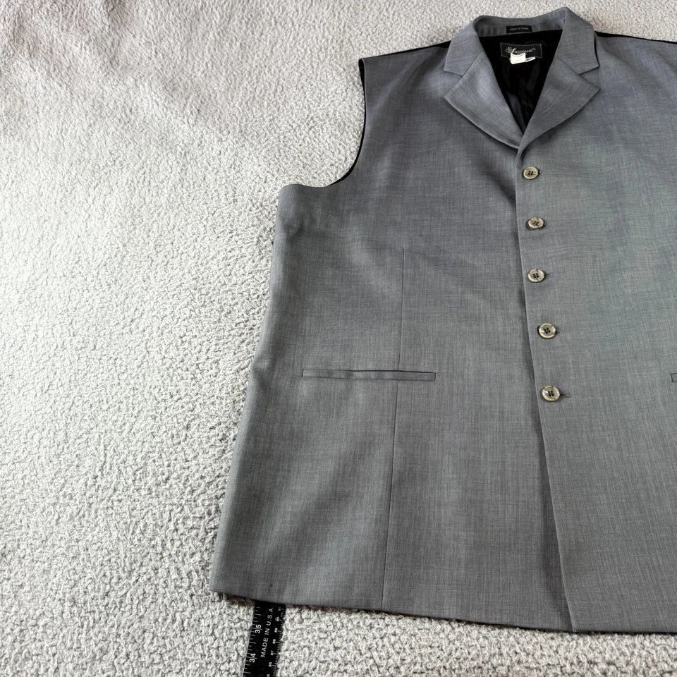 Successo Uomo by Phita Mens Sleeveless Waistcoat Vest Gray Size 50L - Image 4 of 4