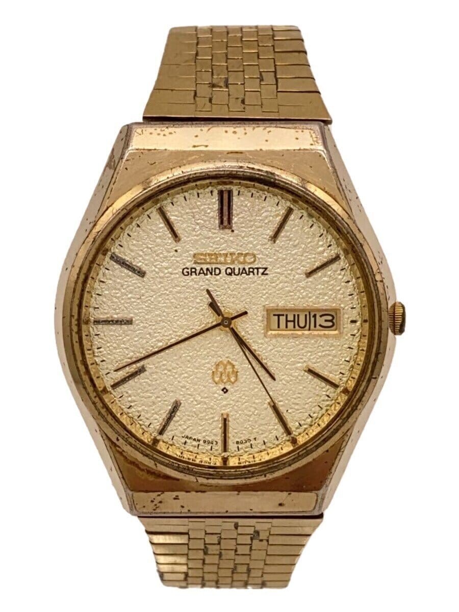 稼働 SEIKO GRAND QUARTZ 腕時計 デイデイト ゴールド2400 稼働 SEIKO GRAND QUARTZ 腕時計 デイデイト ゴールド2400