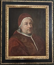 Pierre Subleyras Original Painting Art Portrait Pope Benedict XlV